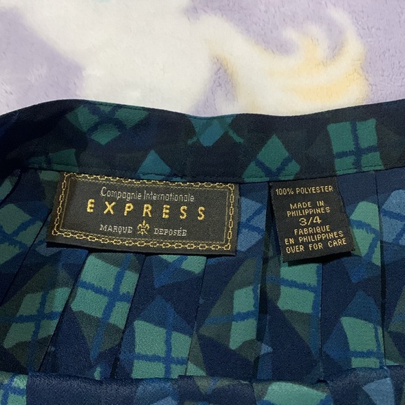 Vintage 80's 90's Express Plaid Tennis Skirt - Picture 5 of 7